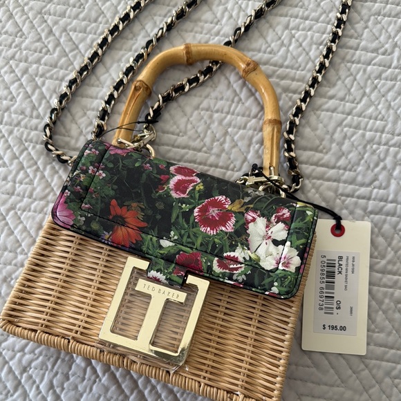 Ted Baker Handbags - NWT Ted Baker Tan and Black Mini Bag with Floral Spring Design